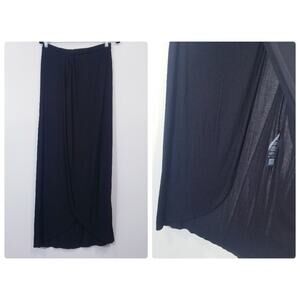 ASOS Design Black Maxi Skirt With Front Slit Pull On